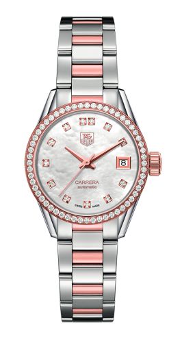 TAG Heuer Carrera Calibre 9 28 Stainless Steel / Rose Gold / Diamond / MOP - Diamond / Bracelet